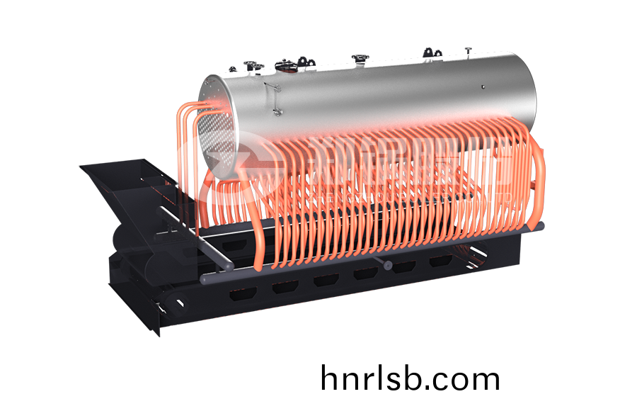 DZL型鏈(lian)條(tiao)鑪排(pai)鍋鑪結(jie)構圖