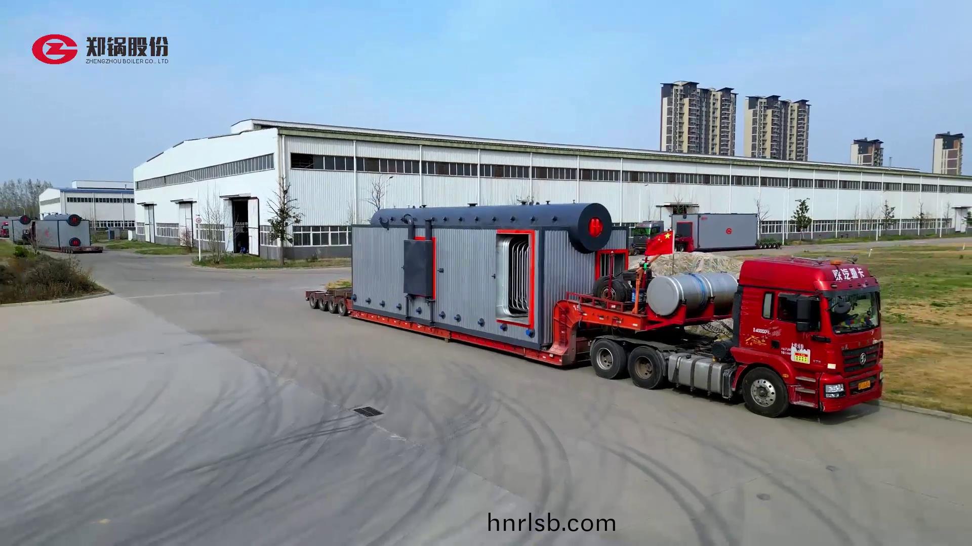 鄭鍋55噸燃氣鍋(guo)鑪(lu)髮貨(huo)