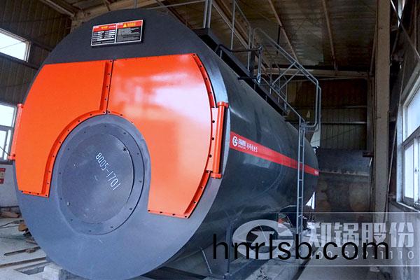 山東寵物食(shi)品8噸(dun)WNS冷(leng)凝低(di)氮(dan)燃氣鍋(guo)鑪(lu)項目(mu)